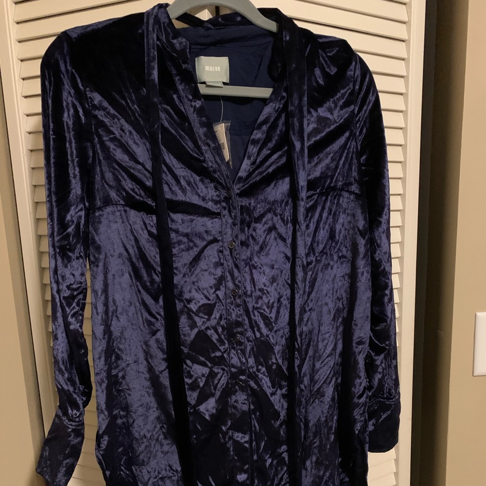 Long shirt velvet